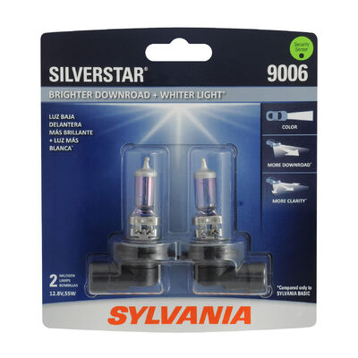 SYLVANIA 9006 SilverStar Halogen Headlight Bulb, 2 Pack