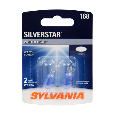 SYLVANIA 168 SilverStar Mini Bulb, 2 Pack