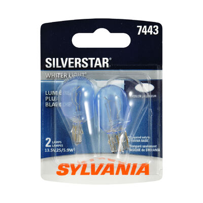 SYLVANIA 7443 SilverStar Mini Bulb, 2 Pack