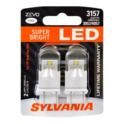 SYLVANIA 3157 WHITE ZEVO LED Mini, 2 Pack