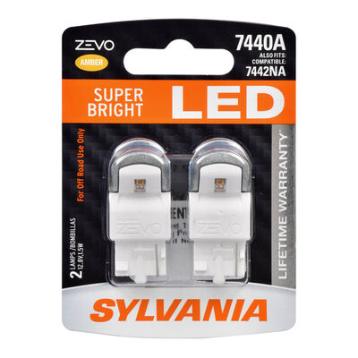 SYLVANIA 7440A AMBER ZEVO LED Mini, 2 Pack