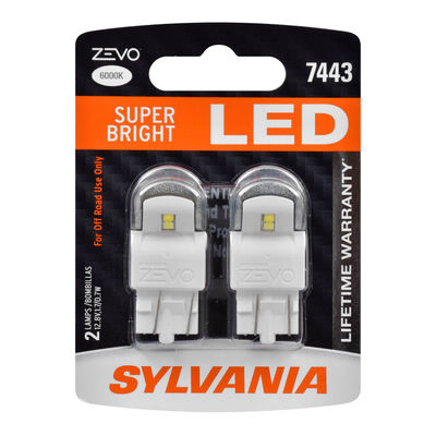 SYLVANIA 7443 WHITE ZEVO LED Mini, 2 Pack