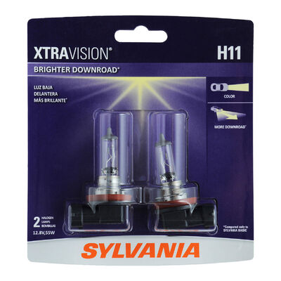 SYLVANIA H11 XtraVision Halogen Headlight Bulb, 2 Pack